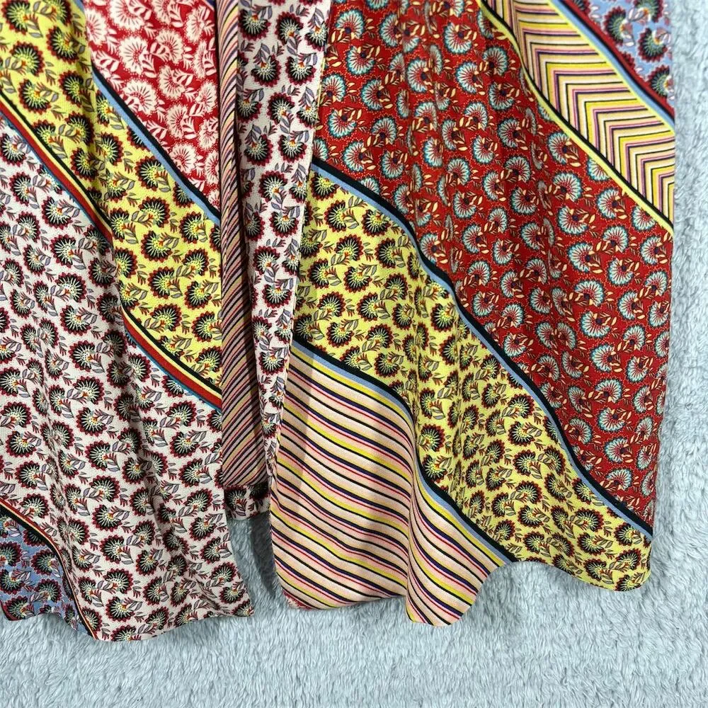 CAbi Poet Jacket Kimono Duster Size S Patchwork Multicolor Striped Boho Tie - Picture 4 of 11